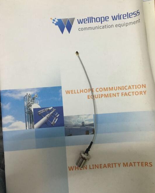  2017 / 6 / 18 Wellhope .Bezprzewodowy montaż kabla RF U.FL - FME Mężczyzna i antena gotowa do wysyłki